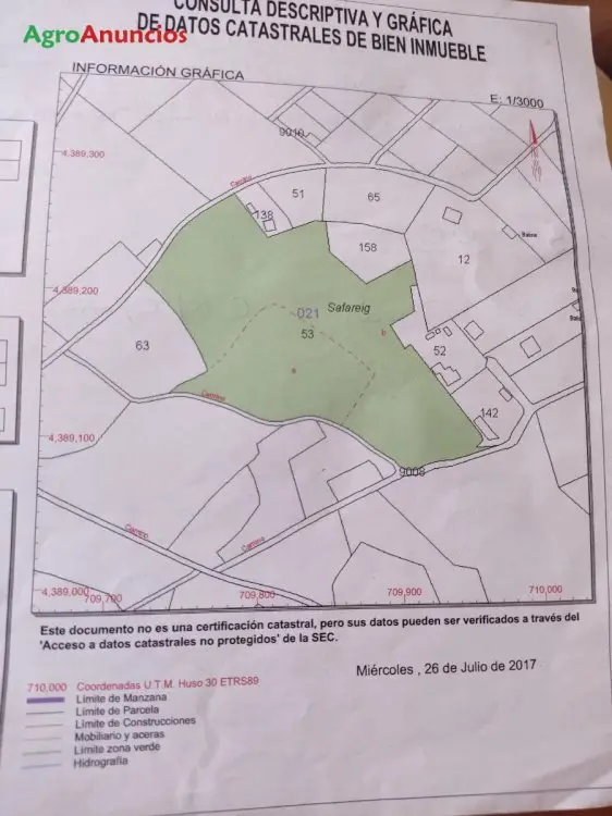 Venta  de Terreno de secano en Valencia