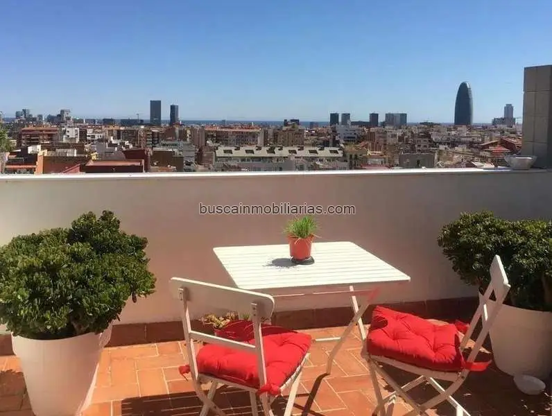 Atico en Barcelona con vistas al mar y dos terrazas
