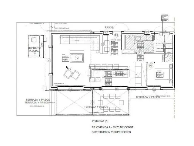 Chalet en Es Capdellà 140m2 3 dormitorios 2 baños Jardín Piscina