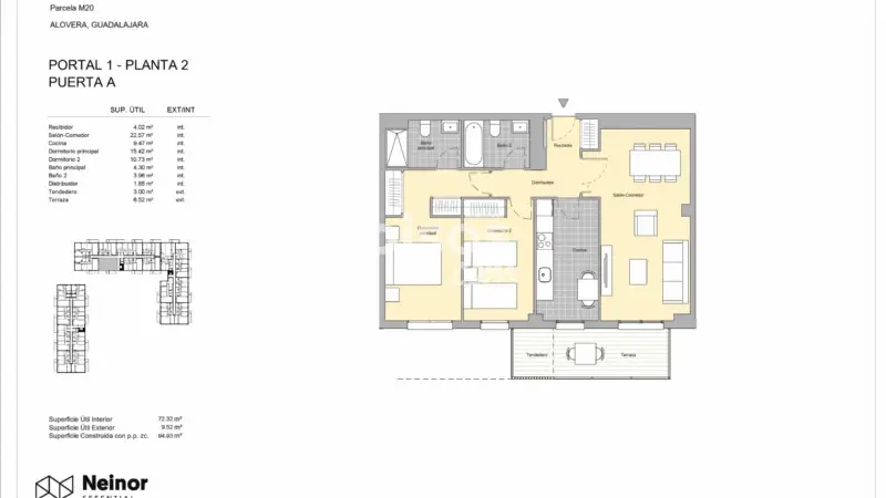 Piso en Venta Alovera 72m2 2 habitaciones Terraza