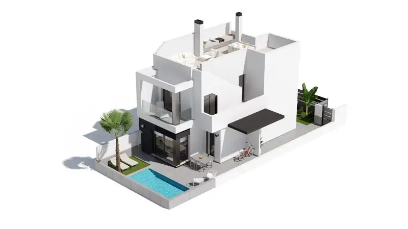Villa en Santiago de la Ribera con Piscina Privada