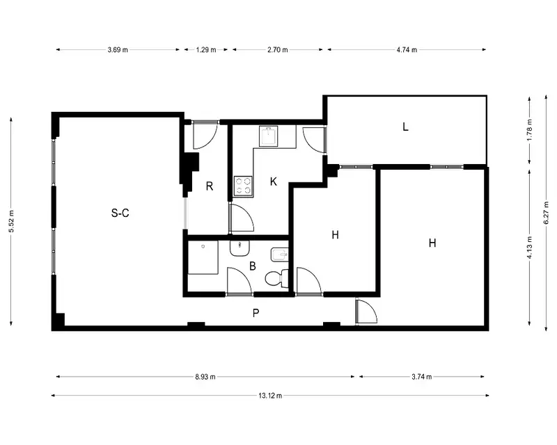 Piso 61m² 2 dormitorios Cordoba