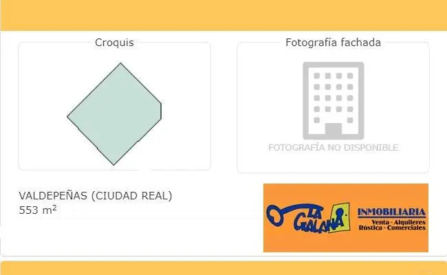 Venta Solar Nuevo Valdepeñas 553m2 Esquinero