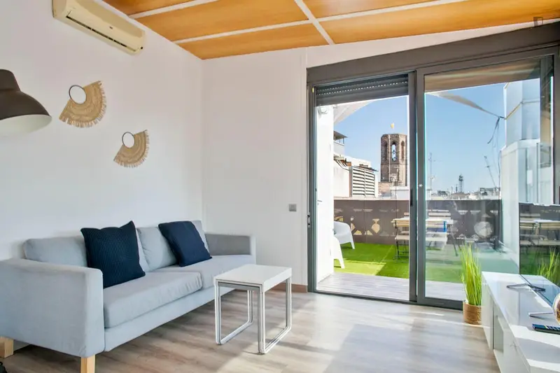 Habitacion Doble en Atico con Terraza en el Gotico
