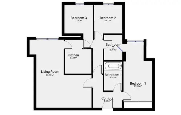 Rent 5 bedroom apartment of 97 m² in Madrid