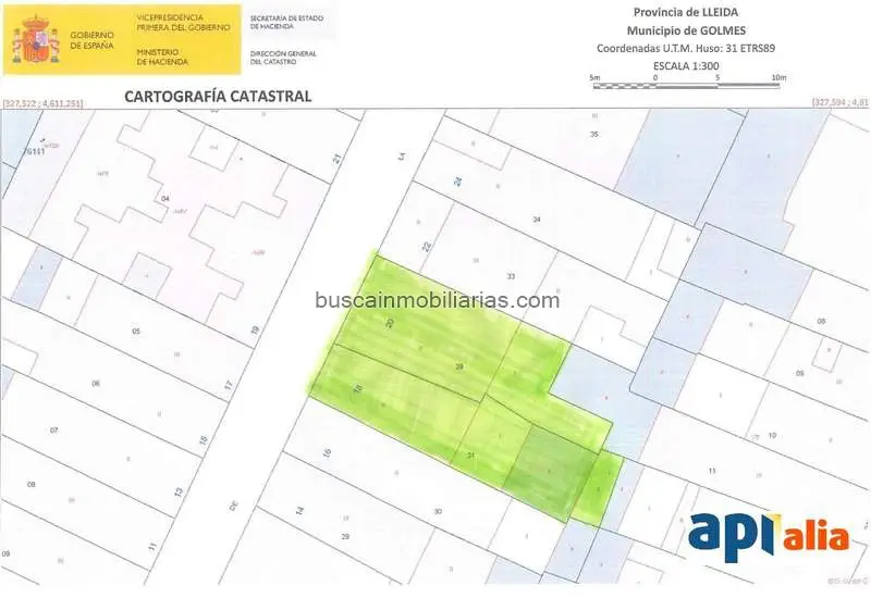 Solar Urbanizable en Golmes - Centro Pueblo - 293m²