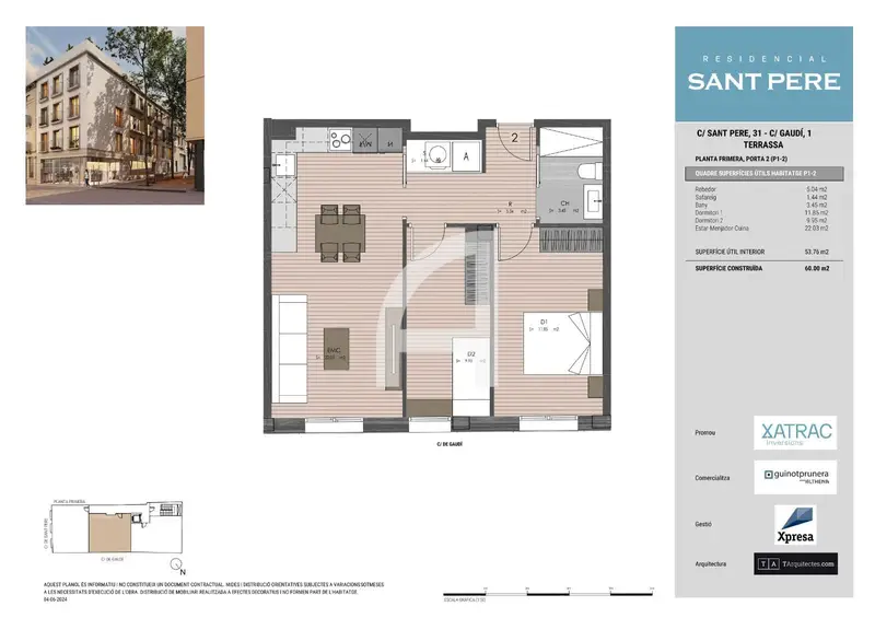 Piso Obra Nueva Centro Terrassa 60m2