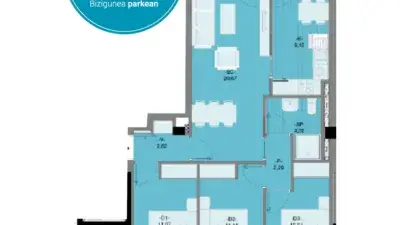 Piso en venta en Elgoibar 46m2 1 dormitorio terraza
