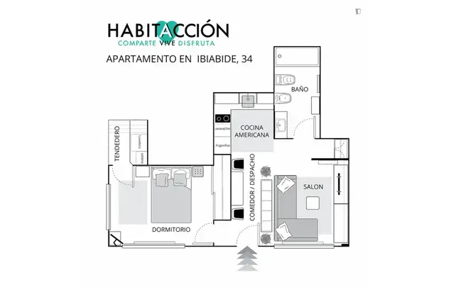 Estudio en Getxo con Jardin Privado - Alquiler 3-24 Meses