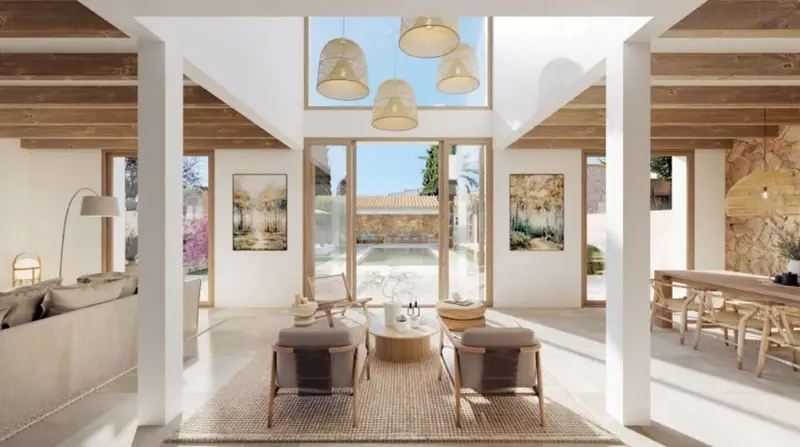 Chalet de Lujo en Santanyi Mallorca con Piscina y Sauna