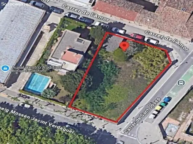 Venta Terreno Igualada Passeig Verdaguer 641m2