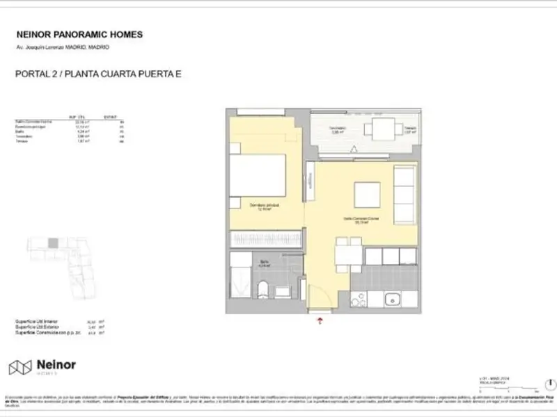 Piso en venta Madrid Capital 1 Dormitorio Obra Nueva