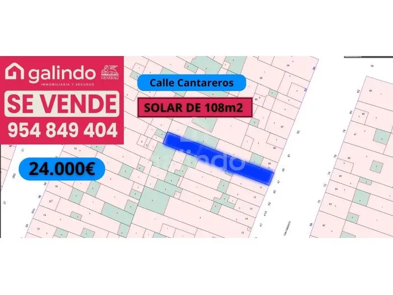 Solar en Venta Paradas 108m2 Nueva Entrada