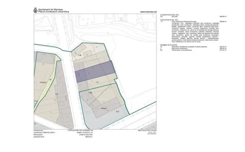 Venta Solares Manresa 1442m2 8-10 Viviendas Locales Comerciales