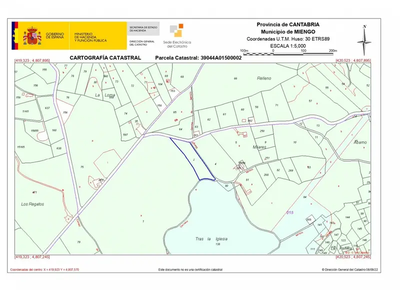 Venta Terreno Rustico 6650m2 Barcena de Cudon Miengo