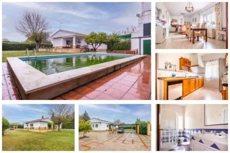 Chalet Clasico en Espartinas 219m2 4 Dormitorios Jardin Piscina