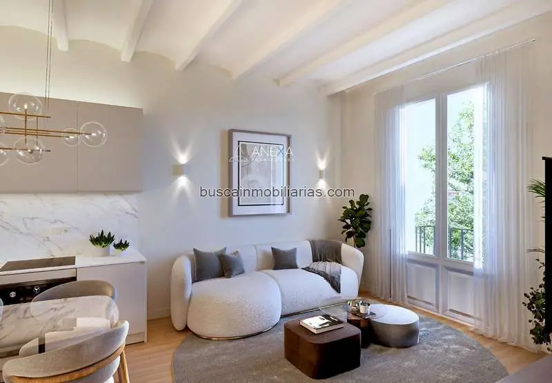 Piso en venta Barcelona Poble Sec 2 habitaciones 2 baños reformado