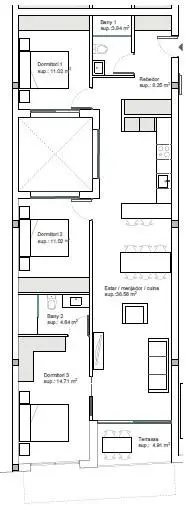 Venta Piso 3 habitaciones terraza Calafell