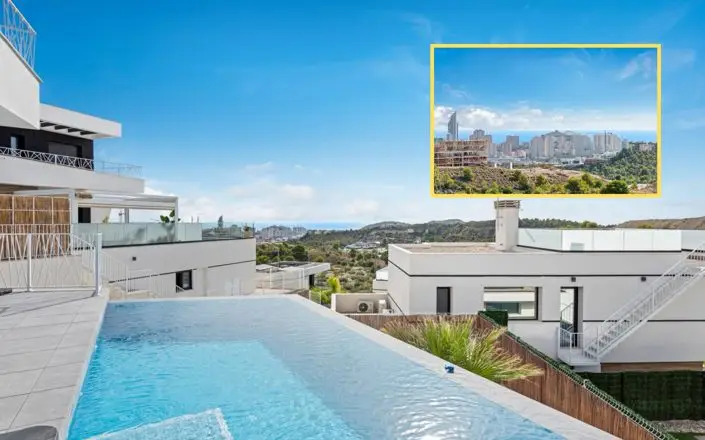 Villa en Finestrat con Vistas a Benidorm 3 Dormitorios Piscina Privada