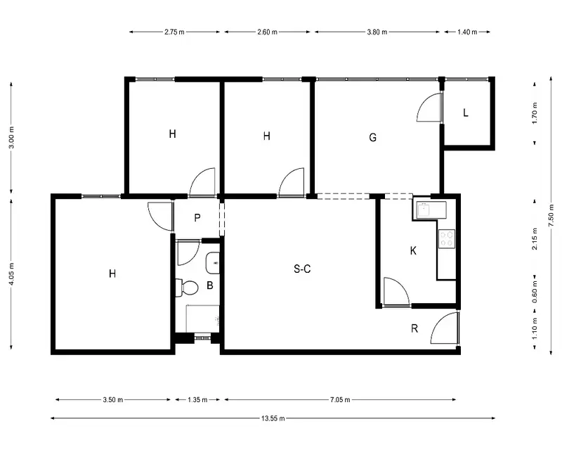 Piso 72m2 3 habitaciones Tarragona