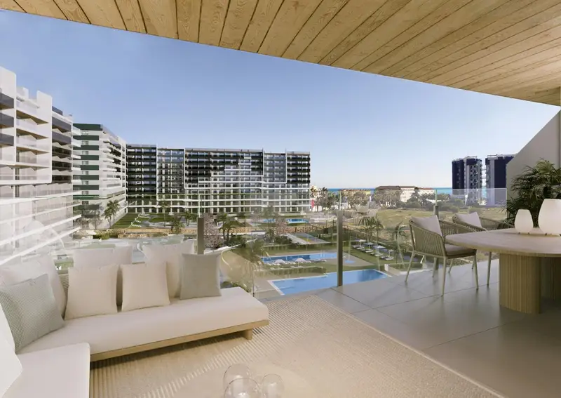 Apartamentos en Punta Prima cerca del mar con piscina y zonas comunes