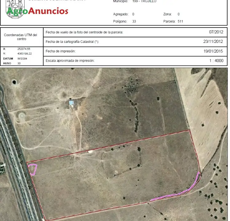 Venta  de Fincas rústicas con línea eléctrica en Cáceres