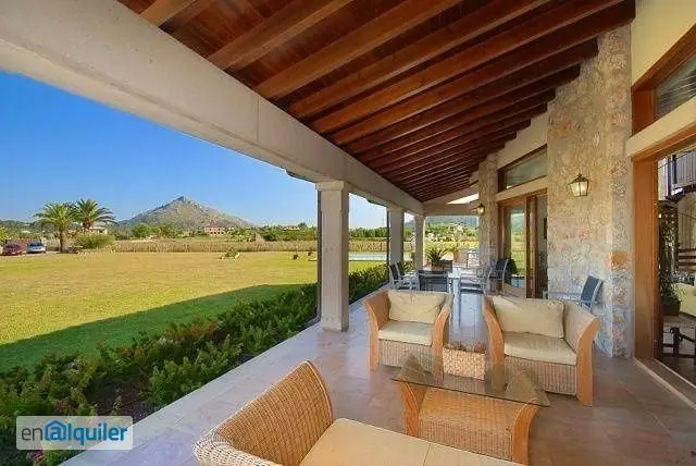 Alquiler Casa Amueblada Lujosa Alcúdia 5 Dormitorios Piscina Jardín