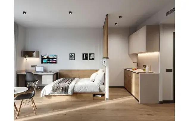 Estudio Amueblado en Residencia Barcelona