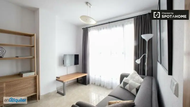 Apartamento 1 Dormitorio Ciutat Jard	 Valencia Amueblado Parejas