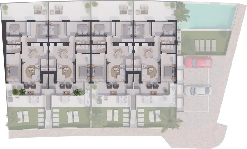 Bungalows de Obra Nueva en San Pedro del Pinatar: Alegria XII