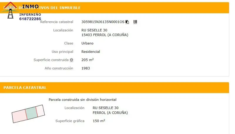 Solar Urbano en Ferrol con 772.80 m2t Edificabilidad