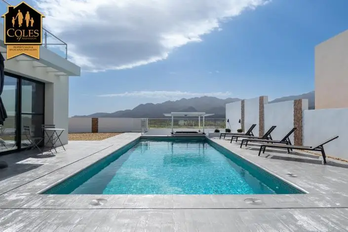 Villa Moderna 3 Dormitorios Los Gallardos Vistas Sierra Cabrera Piscina Privada