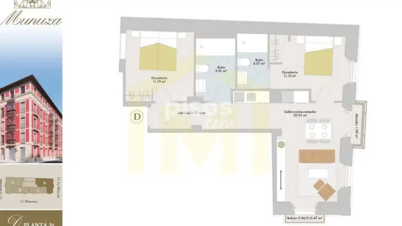Piso en venta Barrio Centro 2 dormitorios