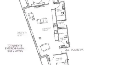 Piso en venta en Padron para reformar 93m2 con dos terrazas