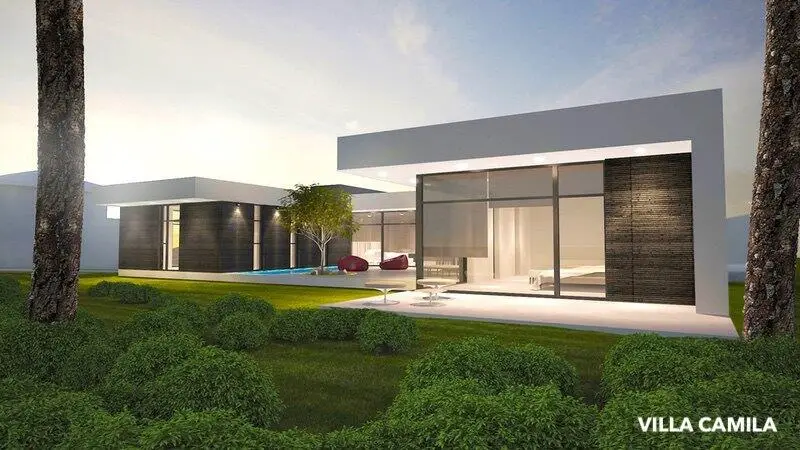 Villa en Costa Blanca: Diseño en U, 4 Dormitorios Posibles