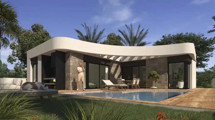 Villa 3 Dormitorios Los Montesinos Piscina Privada Jardin Solarium