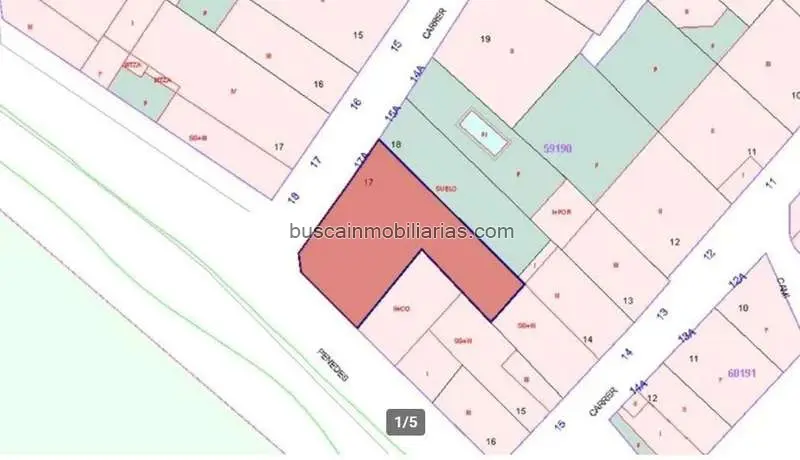 Solar Urbano en Venta en Piera 184m² Edificabilidad 736m²