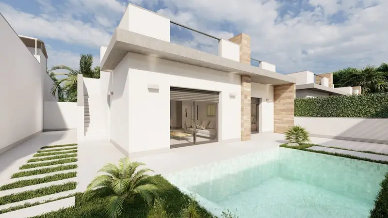 Chalet en Venta en Roldan Murcia: 3 Dormitorios, Piscina y Solarium