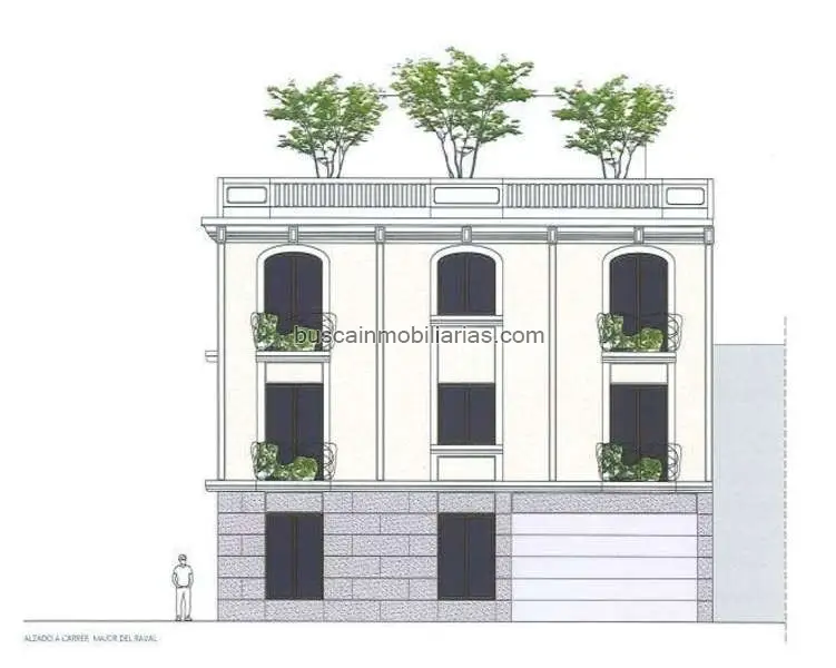 Solar en venta en Plaza del Raval Elche para vivienda de 165m2