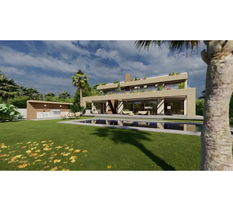 Terreno con Proyecto Chalet Moderno - Nueva Milla de Oro Estepona