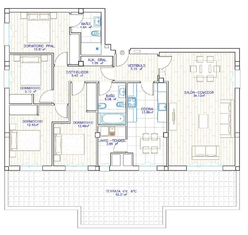 Venta Piso 4 habitaciones Fontiñas Lugo