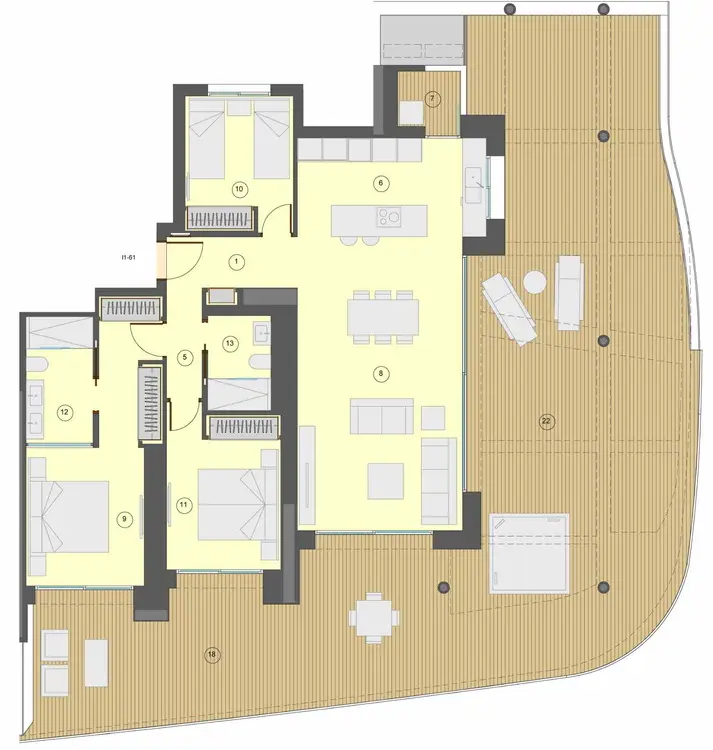 Apartamento 3 Dormitorios Benidorm Lujo Playa Levante