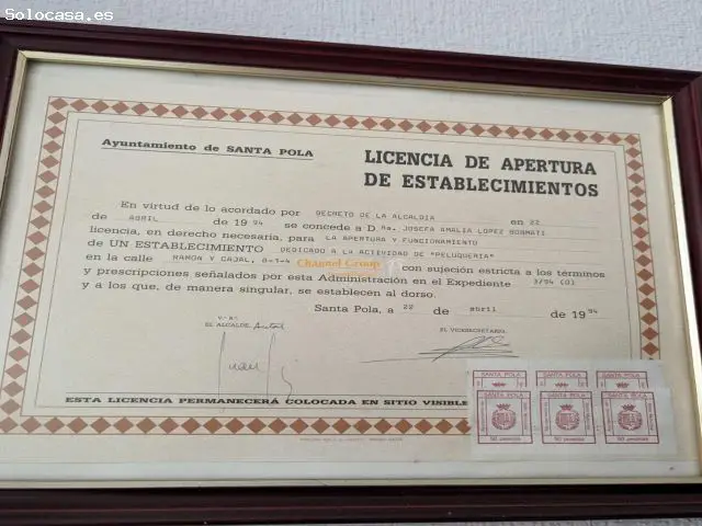 Peluqueria en Santa Pola Centro - Local Equipado 30m2