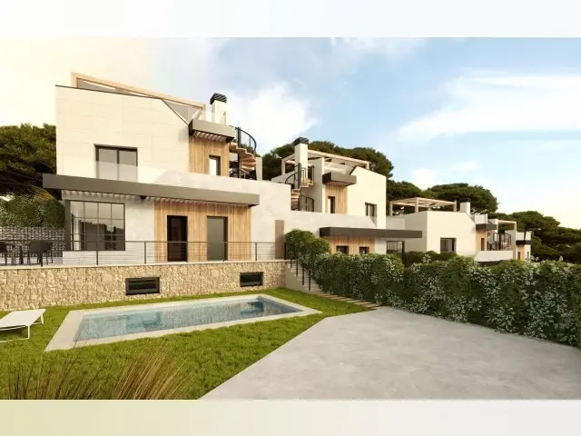 Adosado 3 Dormitorios Polop Piscina Privada Terrazas Modernas