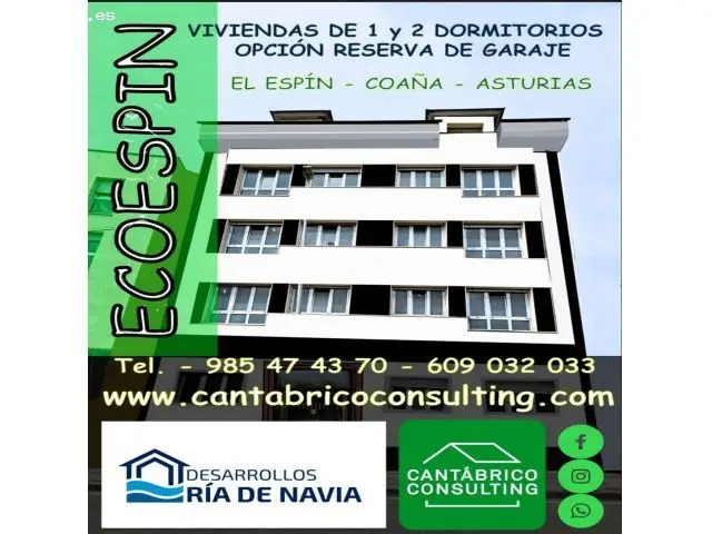 Pisos en Venta El Espin Coaña Asturias 1 y 2 Dormitorios