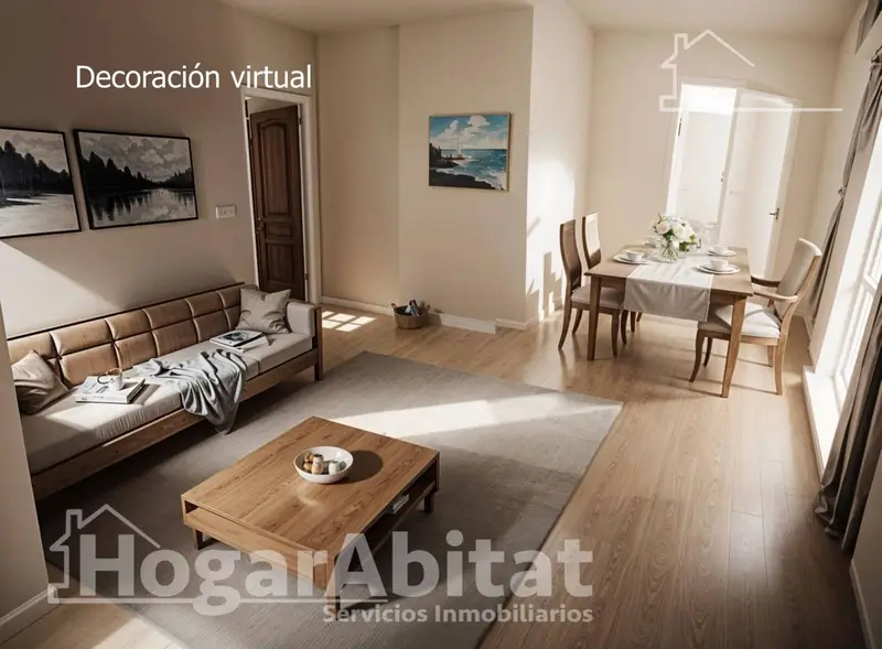 Atico en venta en La Pobla de Vallbona con dos terrazas