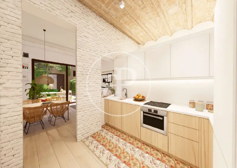 Vivienda en Alquiler Sant Andreu: Jardin Privado, 2 Habitaciones y Estudio