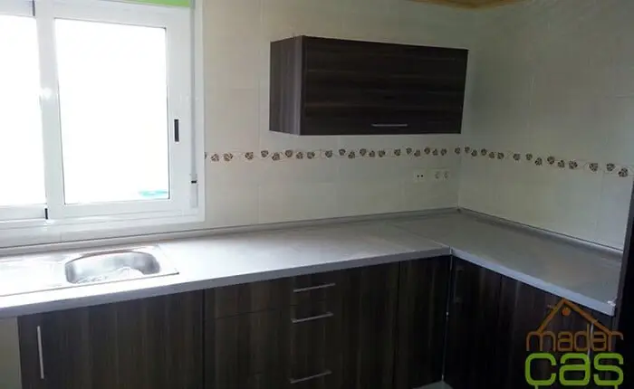 Casa de Madera 73m2 3 Dormitorios Aseo Cocina Salon Porche