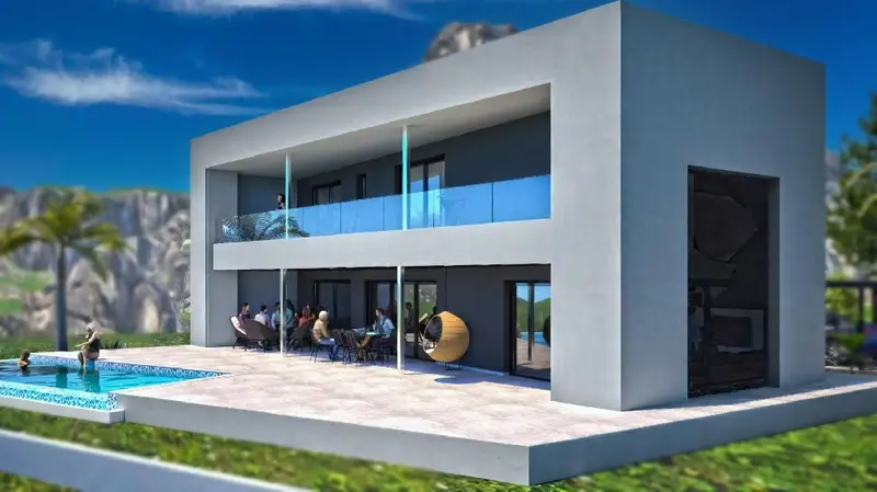 Villa en Venta La Nucia Vistas al Mar Moderna Contemporanea