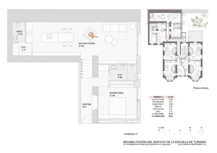 Apartamento 1 Dormitorio en Málaga Centro Histórico
